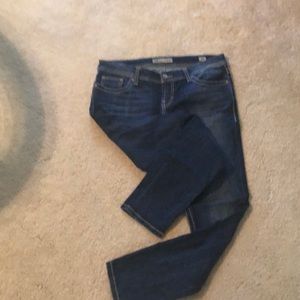 Classic  Buckle blue jeans
